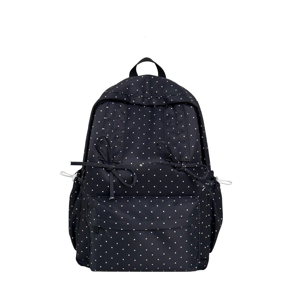 New High-value Japanese Ins Large-capacity High School Backpack Campus Backpack Polka Dot Women's Schoolbag Computer Bag