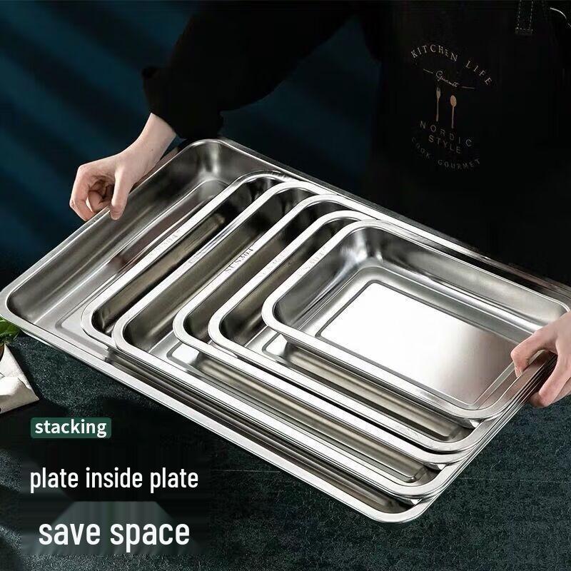 Xuan Kun Pai 304 Stainless Steel Commercial Rectangular Tray
