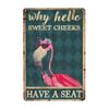 pc Flamingo Metal Sign Surround Yourself With Those Who Make You Happy Tin Sign for Home Living Room Bathroom Decor xinc