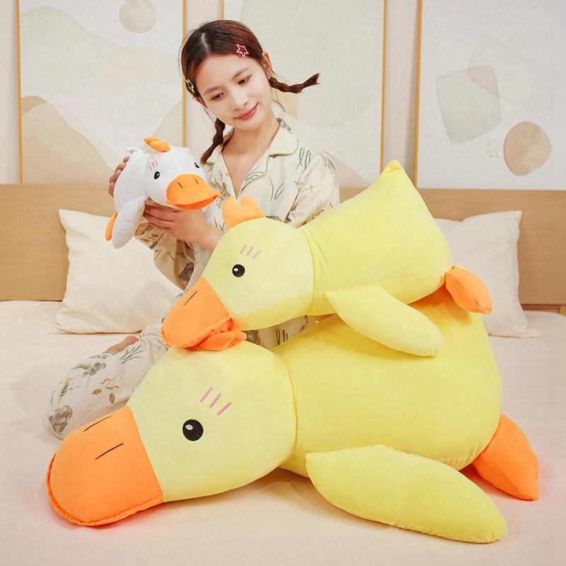 Soft Plush Goose Cartoon Stuffed Toy For Kids Unique Birthday Gift Cozy Pillow