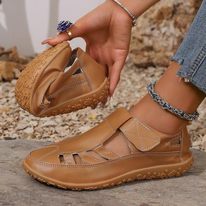 New hollow casual shoes large size flat bottom hole shoes women's summer bag head sandals women's