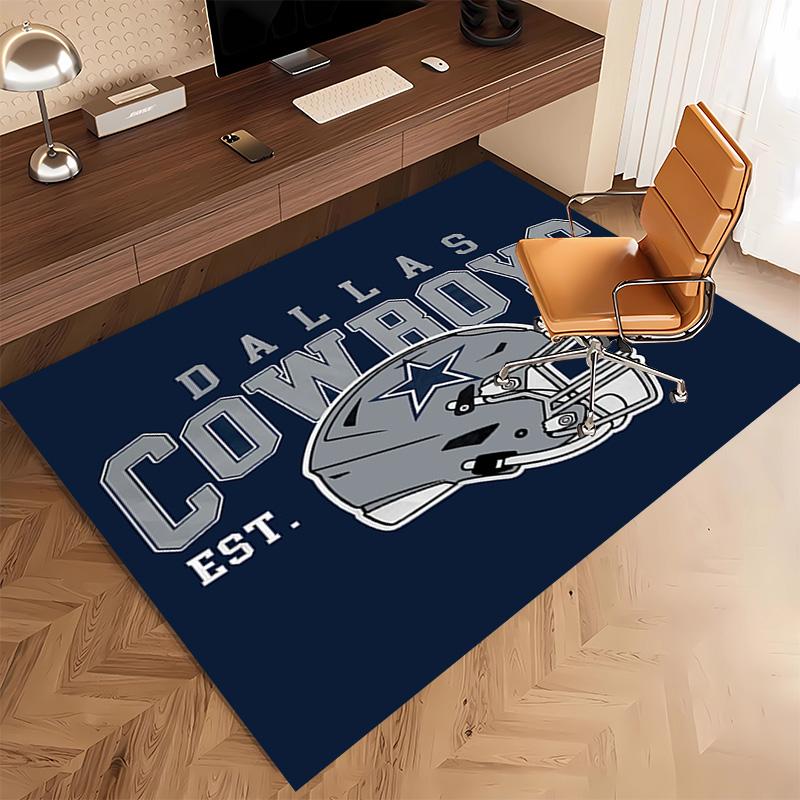 1pc Dallas Cowboys Print Area Rug - Soft, Washable Non-Slip Indoor Mat, Living Room, Home Office Decorative Rug,Office Decorative
