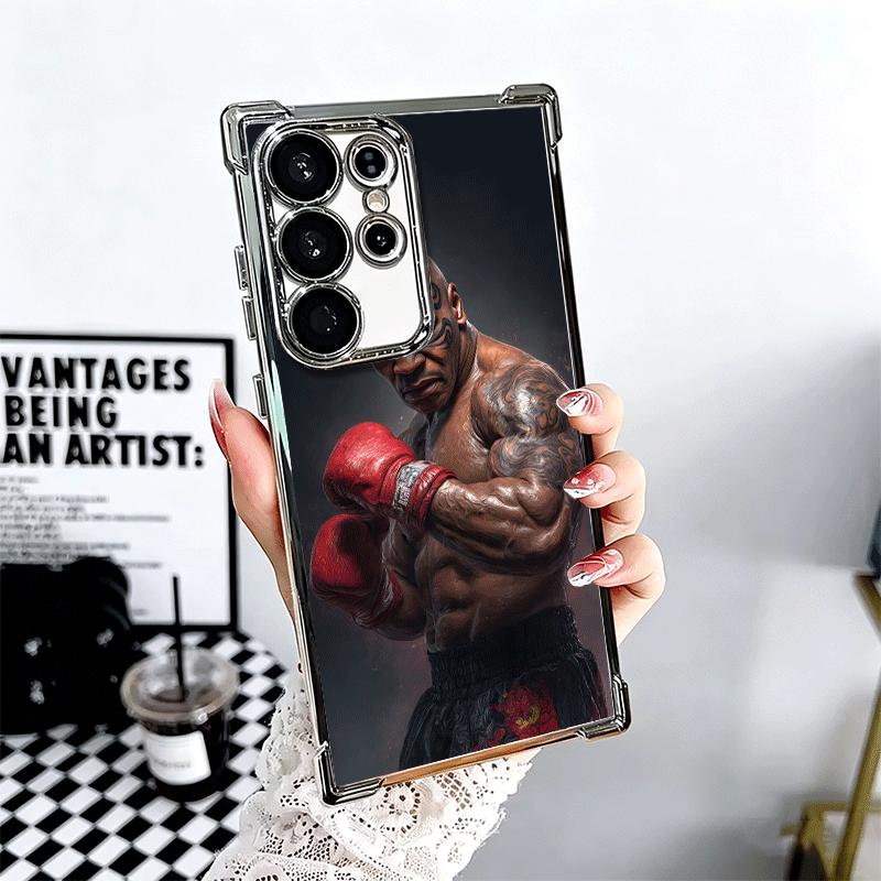 Mike Tyson Boxer Mann Beschichtung Handyhülle Für Samsung Galaxy S24 S25 FE S26 Edge S23 Ultra S22 S21 Plus S20 Anti-Fall Airbag Hülle