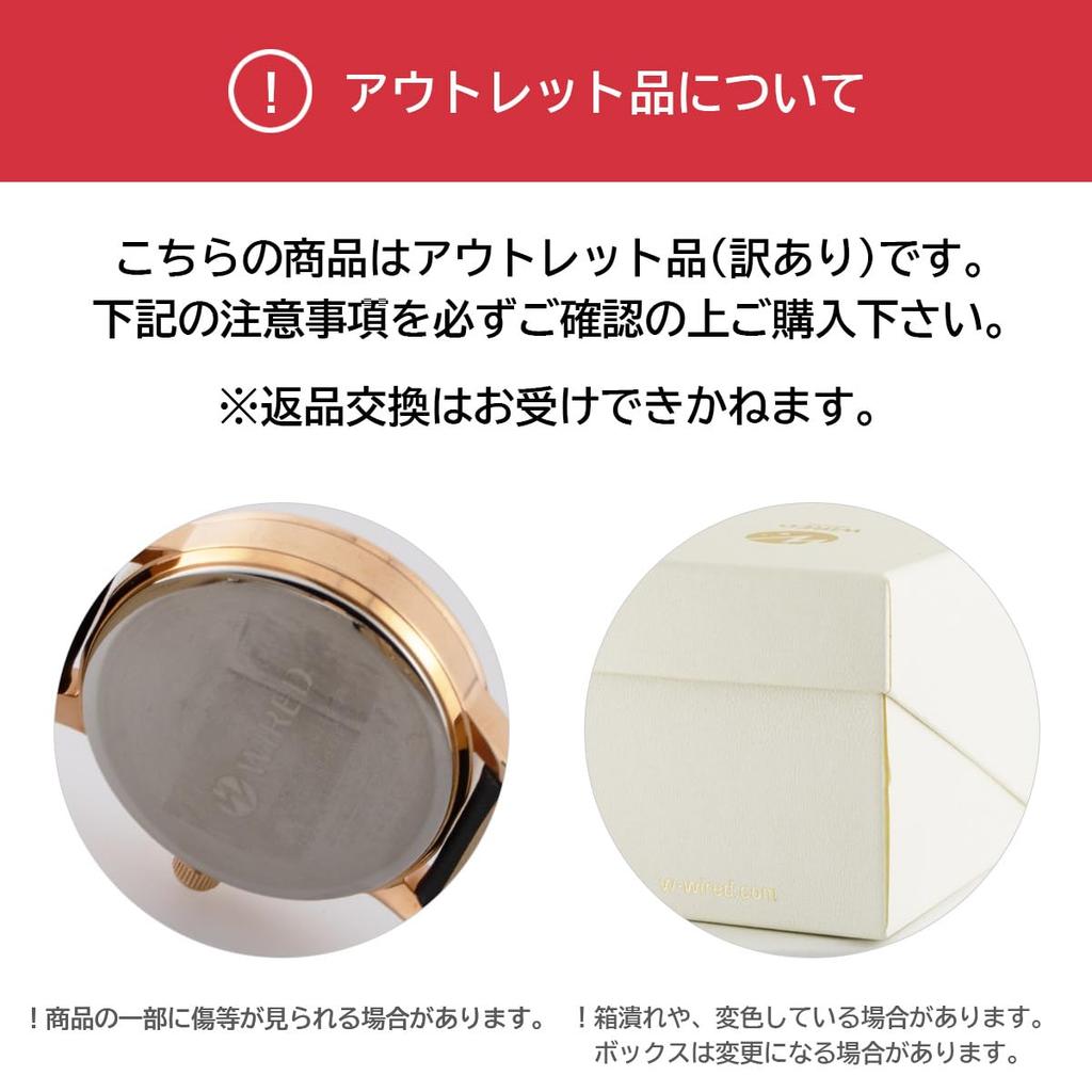 WIRED Hodinky AGET721 Chronograf Kožené Kulaté Námořnicky Modré Černé Dámské Přeloženo