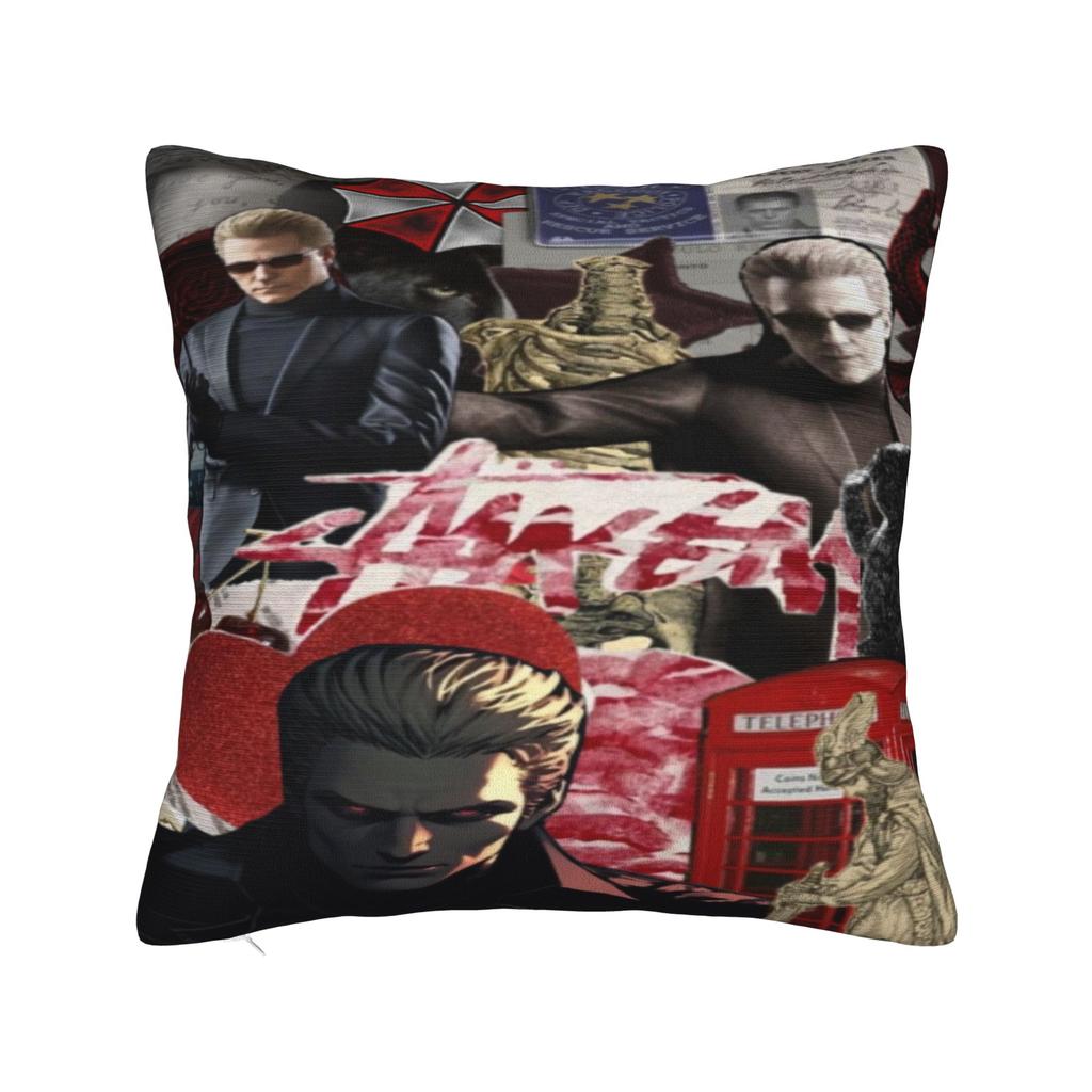 Y2K Seat Albert Wesker  Decor Pillowcase Merch  Pillow Cover Zipper Multi-Size