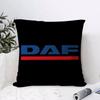 DDAF LKW Logo Kissenbezug Öko Leinen Kissenhülle Beidseitiger Druck Atmungsaktiv Langlebig Reißverschluss Heimdekoration Geschenk