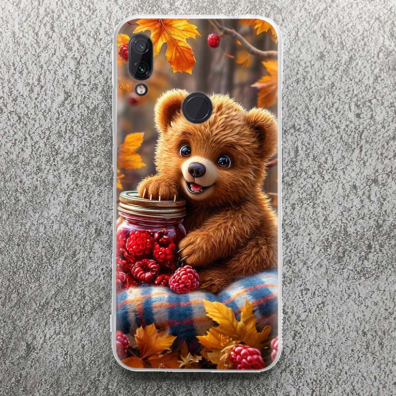 Animal Brown Cute Bear Case for Xiaomi Redmi 14C 13C 12C 13 12 Phone Shell 10C 10A 10 9A 9C 9T 9 8A 8 7A 7 6A 6 Pro 12 12C 10 10