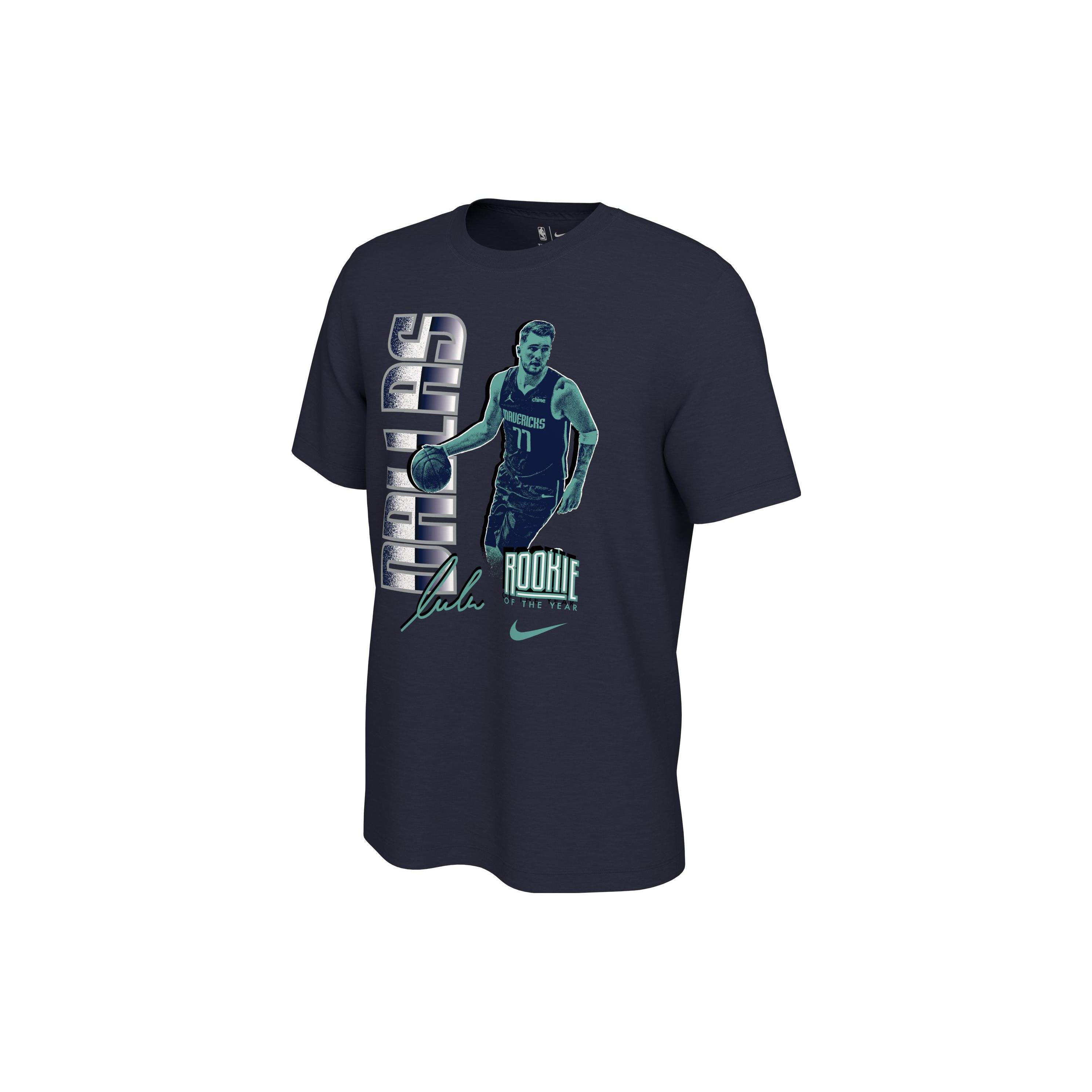 Nike T Shirts Men s Marine Blue Crew Neck Moderate Straight Fit DD2805-419 M