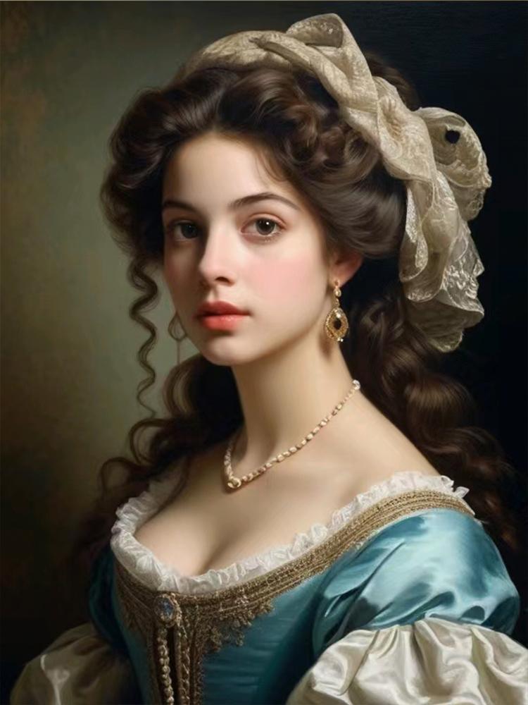 New Diamond Mosaic European Girls Portrait 5d Diamond Painting Full Square/Round Oil Painting Character Embroidery Decor Gift
