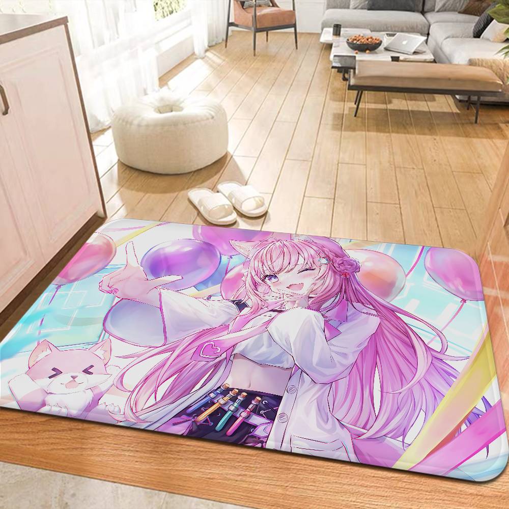 Hakui Koyori Anime Bathroom Mat Anti-slip Absorb Water Long Strip Cushion Bedroon Mat Welcome Doormat