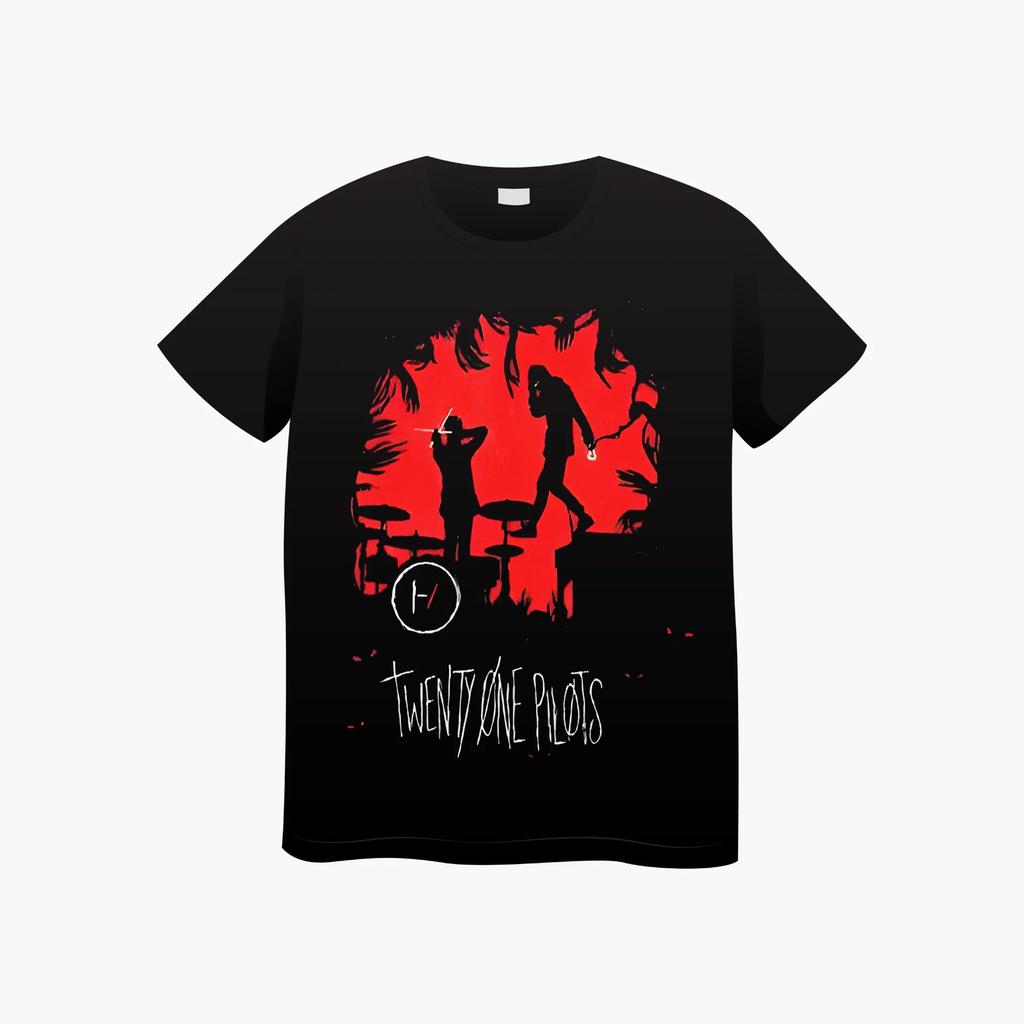 NOVÁ Pánská trička Twenty One Pilots Hiphop Street trička Americký potisk Kulatý výstřih Motocykl Volné Ležérní Unisex Top Tričko