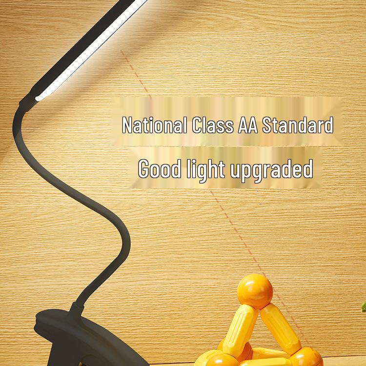 Black LED Desk Lamp with Eye Protection for Dorms and Bedrooms