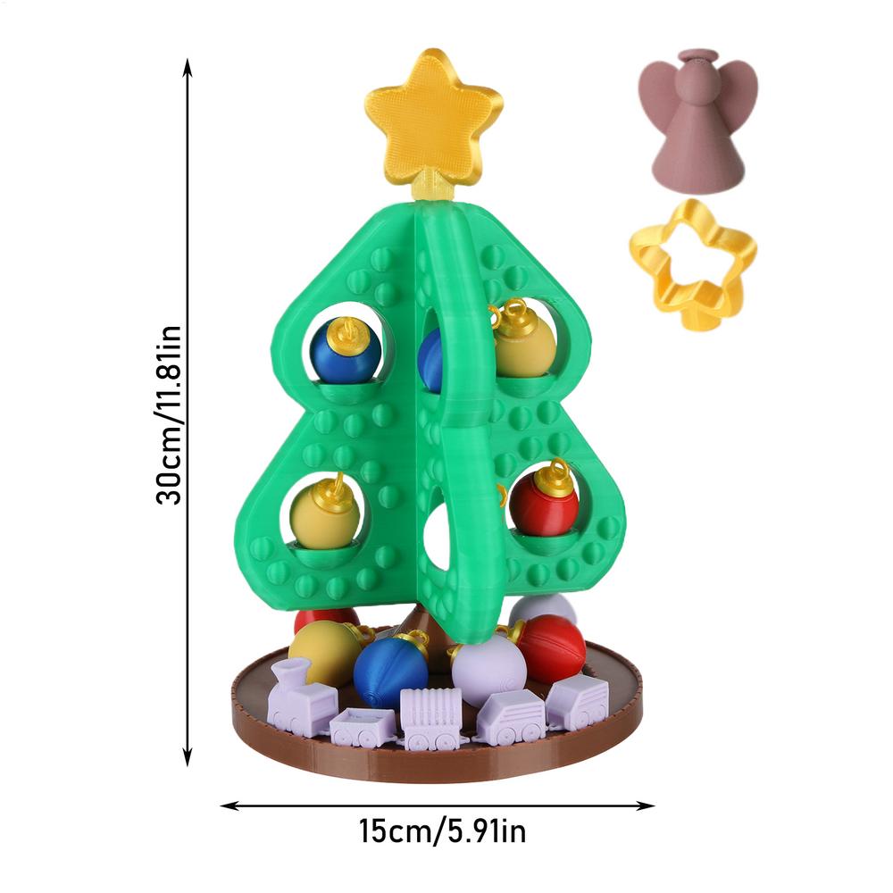 

Kids Christmas Tree Toy Train Set 3D Printed Christmas Tree Ornaments Holiday Party Decorations Gifts for Toddler Boys Girls