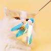 Cat Toys Feather Interactive Cat Toy Spring Stick Cats Toys with Bell Detachable Long Handle Cats Teaser Stick Toy Pet Supplies