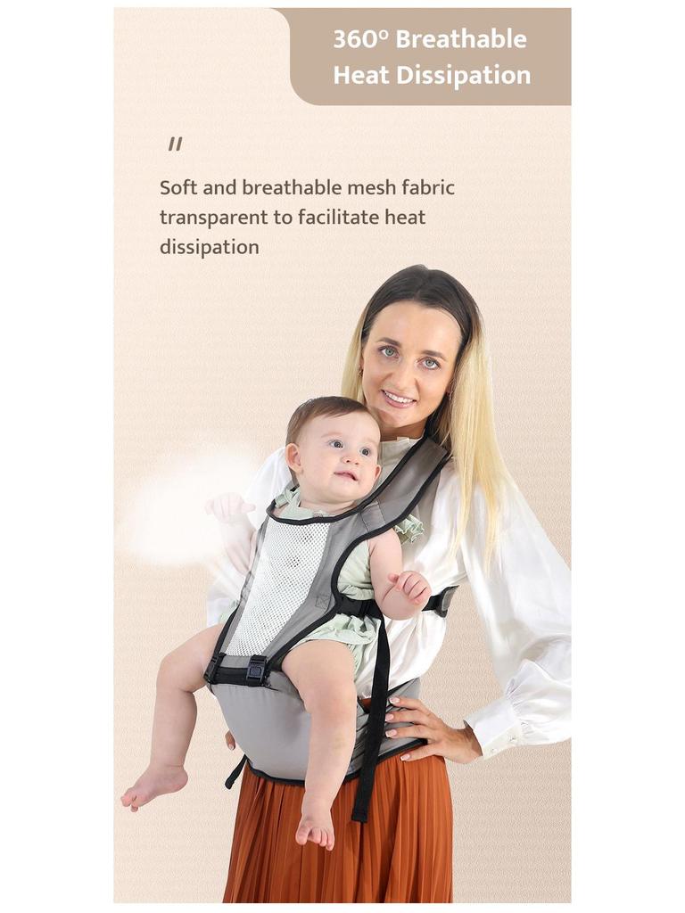 CPC Certified Multifunctional Baby Waist Stool and Child Carrier for Front and Back Carrying