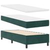 Box Spring Bed with Mattress Dark Green 80 X 200 Cm Velvet