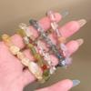 Yellow Beaded Elastic Bracelet Women's Retro Bracelet Niche High-value Student Party Jewelry