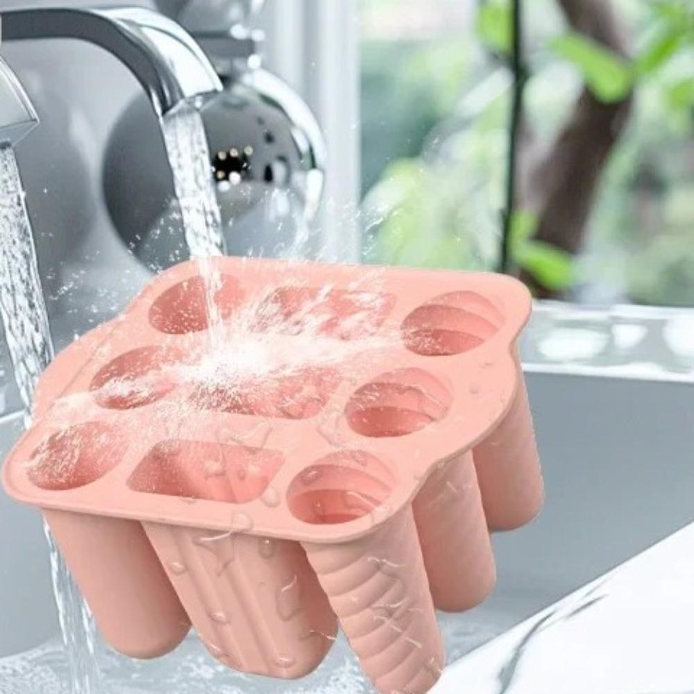 Homemade Silicone Popsicle Molds Easy-Release Ice Cream Mold Maker Ice Pop Trays Party Favors