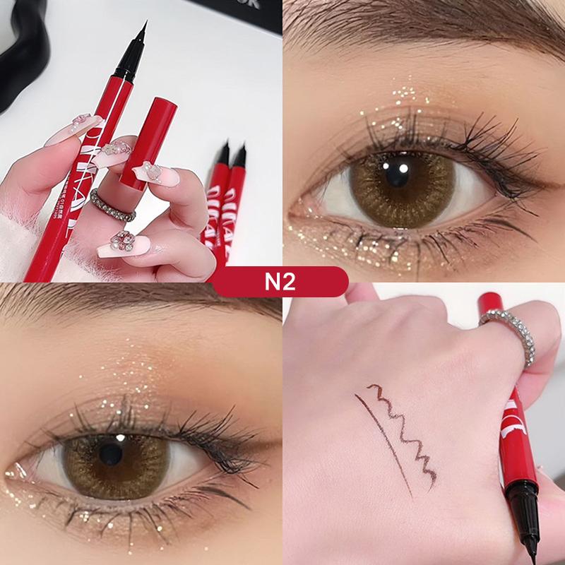 

Dikalu Ultra-Fine Liquid Eyeliner Lying Silkworm Waterproof Quick Dry Non-Smudging Eyeliner Natural Eyeliner Makeup as the picture
