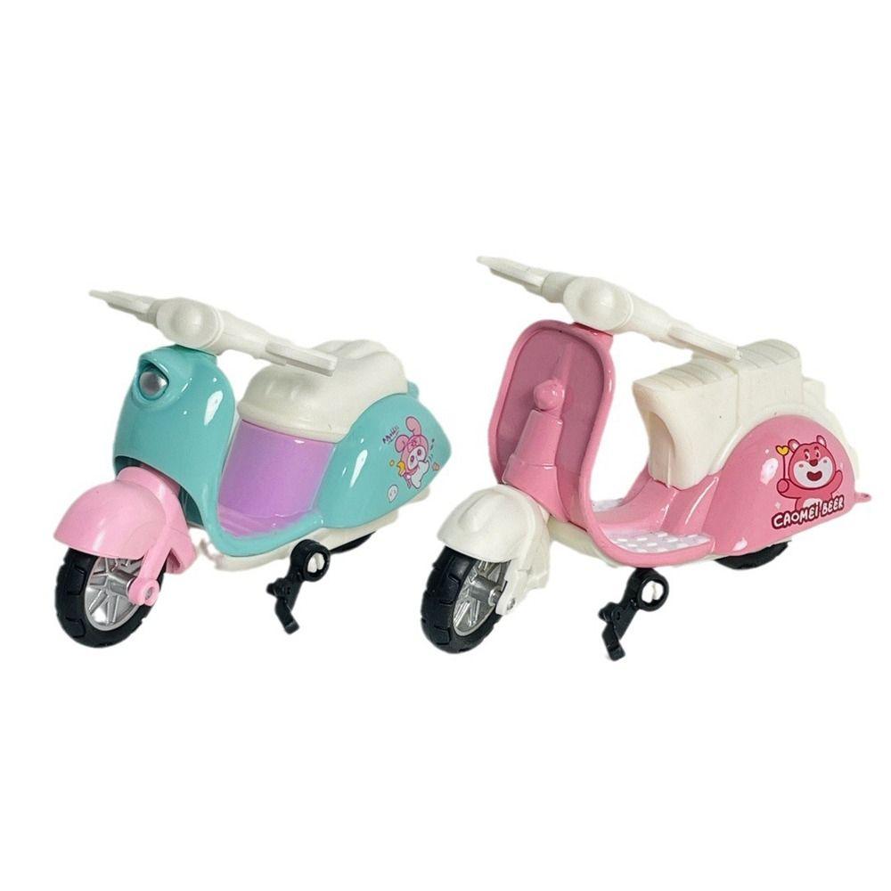 Cartoon Motorcycle Model Electric Scooter Zinc Zinc Alloy Motorcycle Toy Mini Motorcycle  Collection