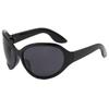 Fashion Brand Y2K Punk Sunglasses New Women Men Oval Sports Sun Glasses Female Oversized Black Shades Eyewear UV400