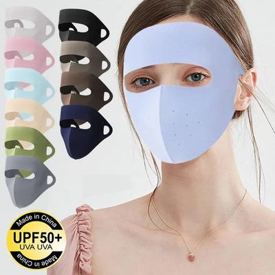 Sommer Eis Seide Sonnenschutzmaske Vollgesichts-Sonnenschutzmaske Stirn Dünne Sektion Atmungsaktive Maske Anti-Ultraviolett Gesichtsmaske