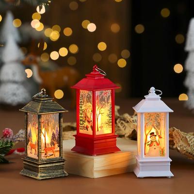 Christmas Lantern Candle Holder: Festive Night Light and Desktop Ornament