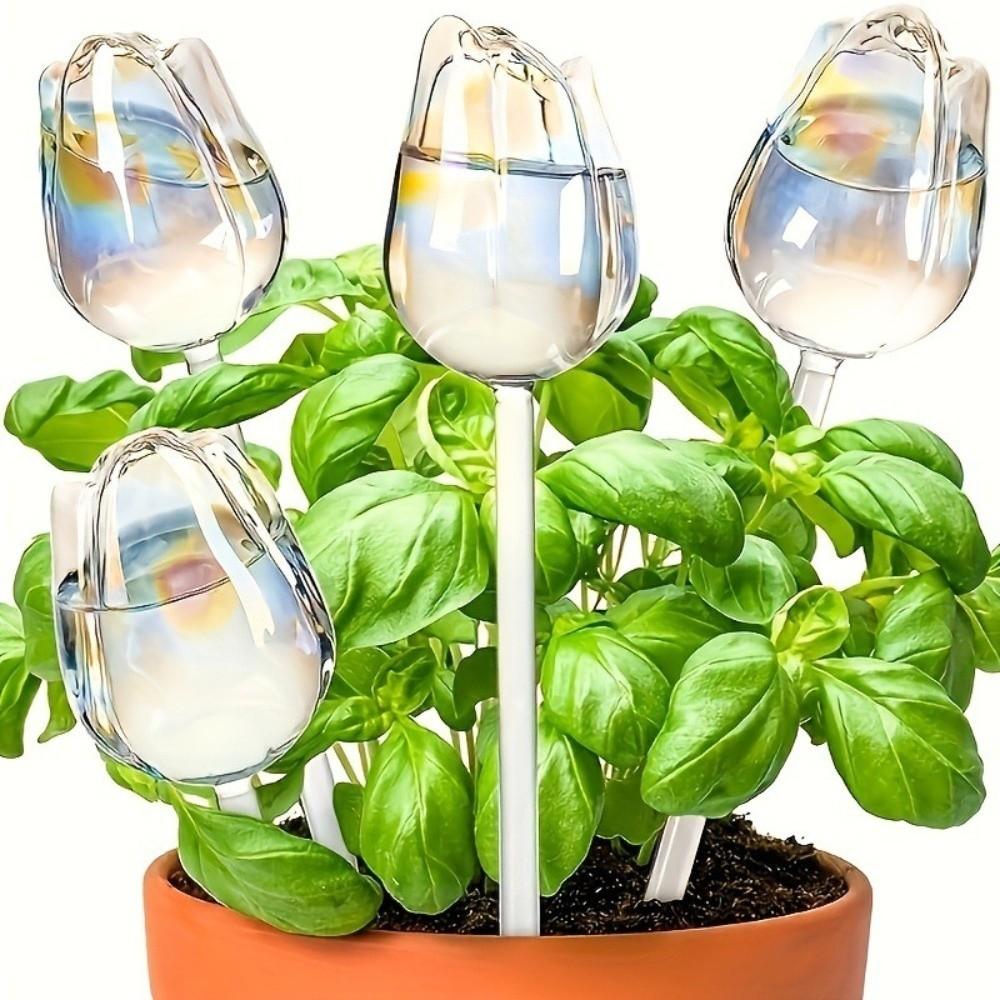 Plastic Tulip Plant Watering Globes Transparent Automatic Drip Irrigation Tool Potted Plants