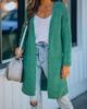 Autumn and Winter Long Cardigan Solid Color European Beautiful Women's Knitted Women's Fashion Sweater Women