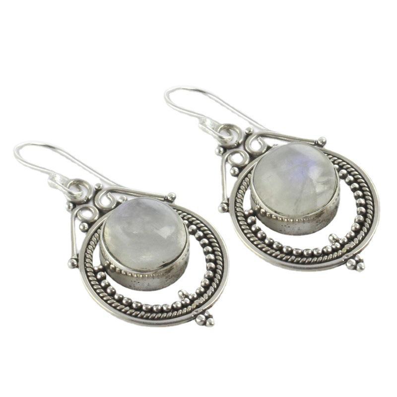 Orecchini Retro Luna di Mumbai - Stile Classico Europeo & Americano Vuoto