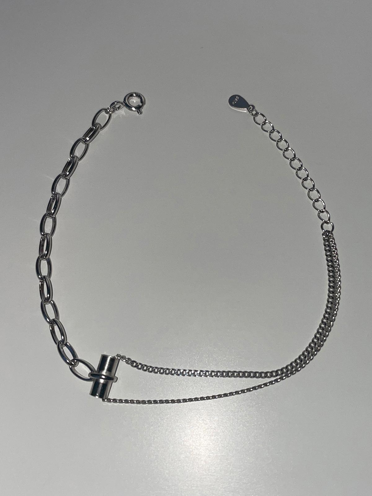 

Браслет из стерлингового серебра 925 пробы в нейтральном стиле, нишевый дизайн, крутой, sa, переплетенные украшения, холодный ветер, новинка осени, цепочка на запястье 925 silver