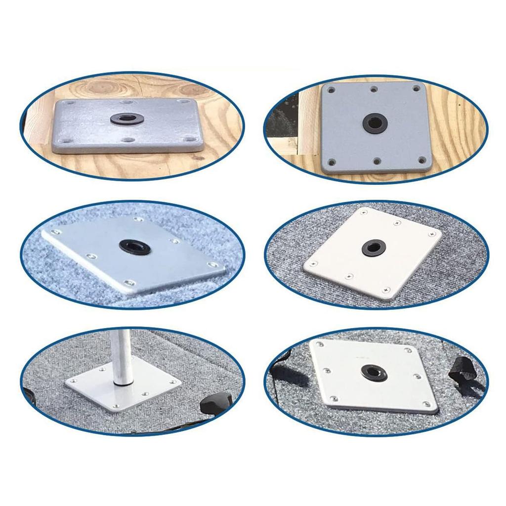 Aluminum Alloy Boat Seat Base, High Strength and Lightweight, with 3/4 Inch Pin Post Sockets, Fits Most Boat Seats, Gray
