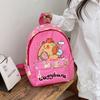 Cute Cartoon Capybara Bath Sun Letter Print Children Backpack For Use Daily