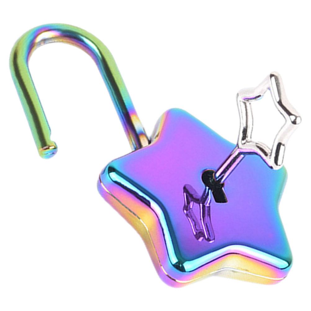 Decorative Lock Diary Shaped Lock DIY Padlock Metal Padlock For Women With Key Mini Star Shape Archaize Padlocks