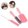 3pcs Hair Brush Set Anti Static Heat Resistant Massage Styling Hair Combs for Barber Shop Home