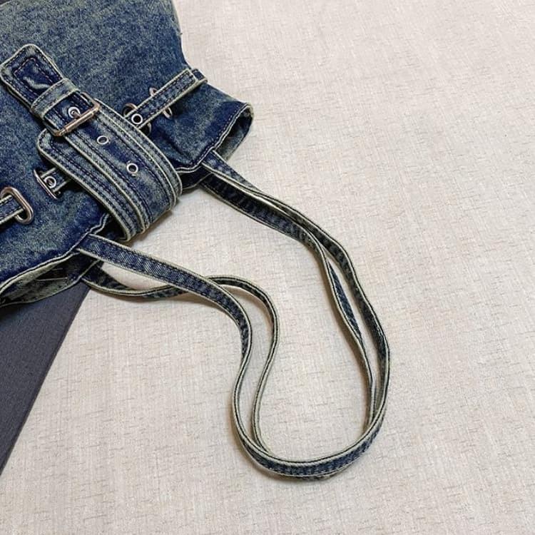 Retro gewaschene alte Denim Achseltasche Damen Umhängetasche