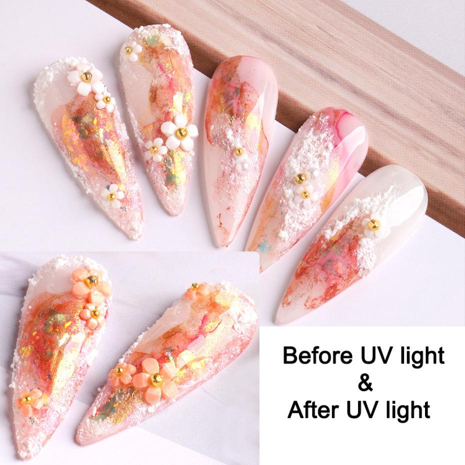 Flower Nail Part Camellia 3D Rose Nail Charm Aurora Rhinestones Flatback Gems Stones Decor Nail Art Manicure