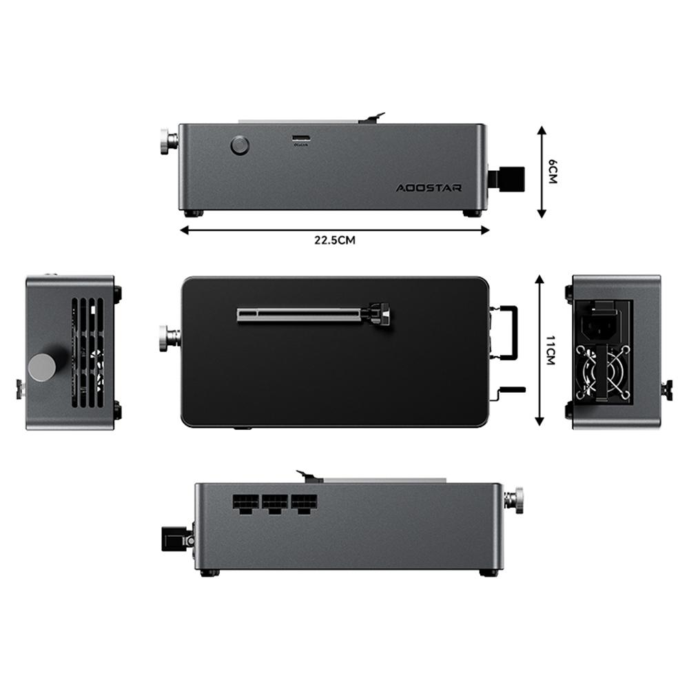Dock eGPU AOOSTAR AG01 con Porta Oculink, Alimentatore Integrato da 800W, Ampia Compatibilità Supporta Interfaccia TGX Hot-swap Spina EU
