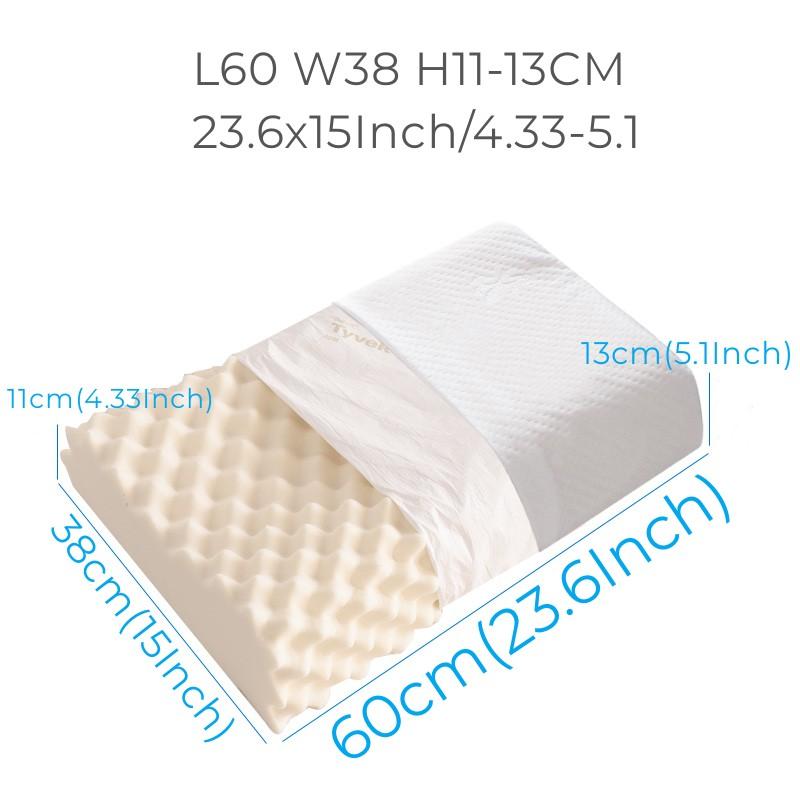 100% Pure Natural Latex Pillow Remedial Neck Protect Vertebrae Health Care Orthopedic Pillow Slow Rebound 60x40 50x30cm 44x27cm