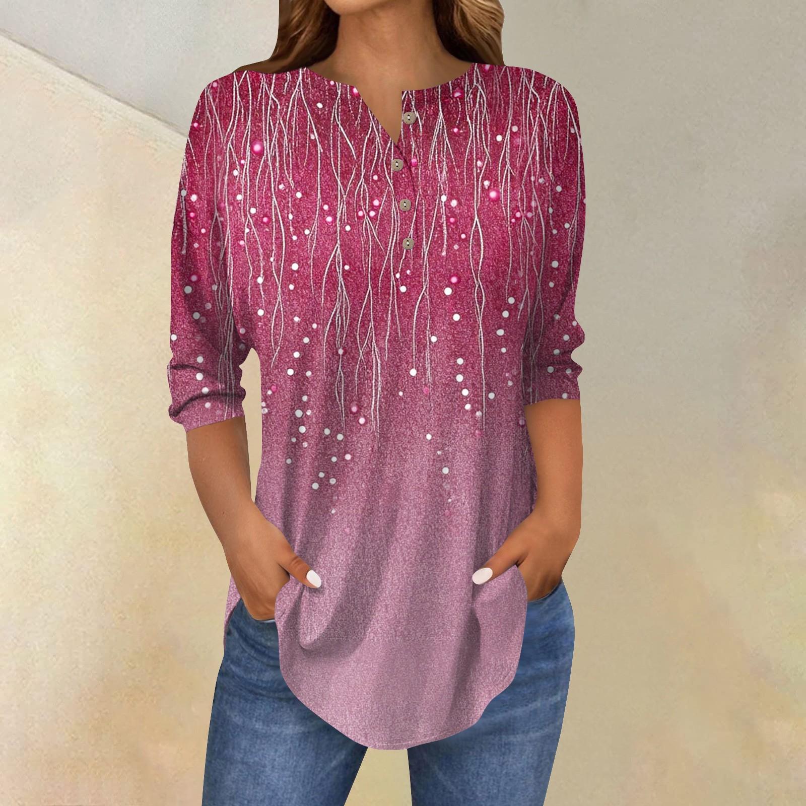 

Женские повседневные рубашки с рукавом 3/4, модные туники с принтом Святого Патрика и карманами XL