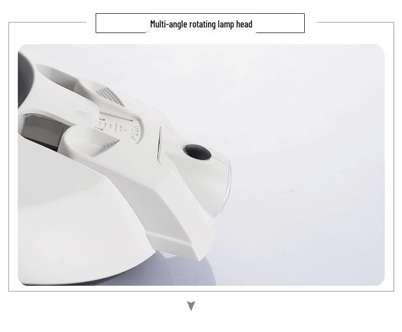 High-Definition Head-Mounted Magnifier with Dual LED Lights for Reading - Model 81001-G
