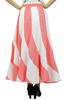 Bimba Long A-Line Maxi Spiral Summer Skirt Cotton With Back Elastic & Side