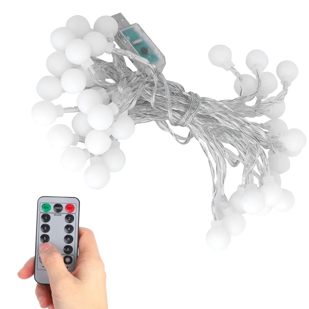 40LED Globe Ball String Lights 6M USB Decorative Hanging Lights with 8?Mode for Indoor Outdoor Warm