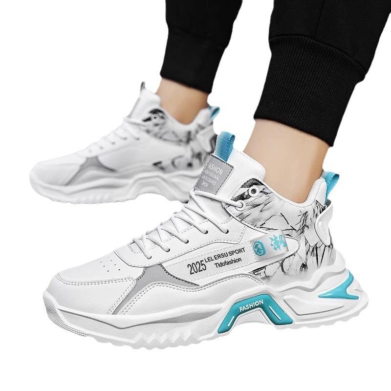 22 new spring and autumn high-top shoes sports casual running shoes dad trendy shoes