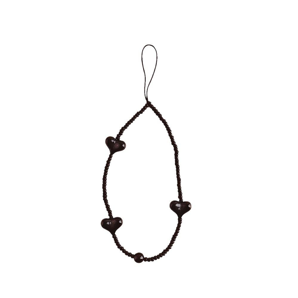INS wind rice bead chain acrylic love anti-lost hand carry fashion chain short mobile phone chain
