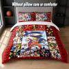 Naruto Design Bed Bedding Set 1 Duvet Cover + 2 Pillowcases Soft Breathable Household Bed Linens
