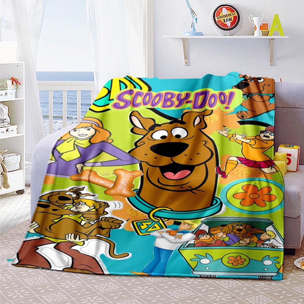 Halloween fantasy comedy adventure cartoon movie Scooby-Doo blanket soft home furnishing nap decoration four seasons warm Sherpa blanket U13