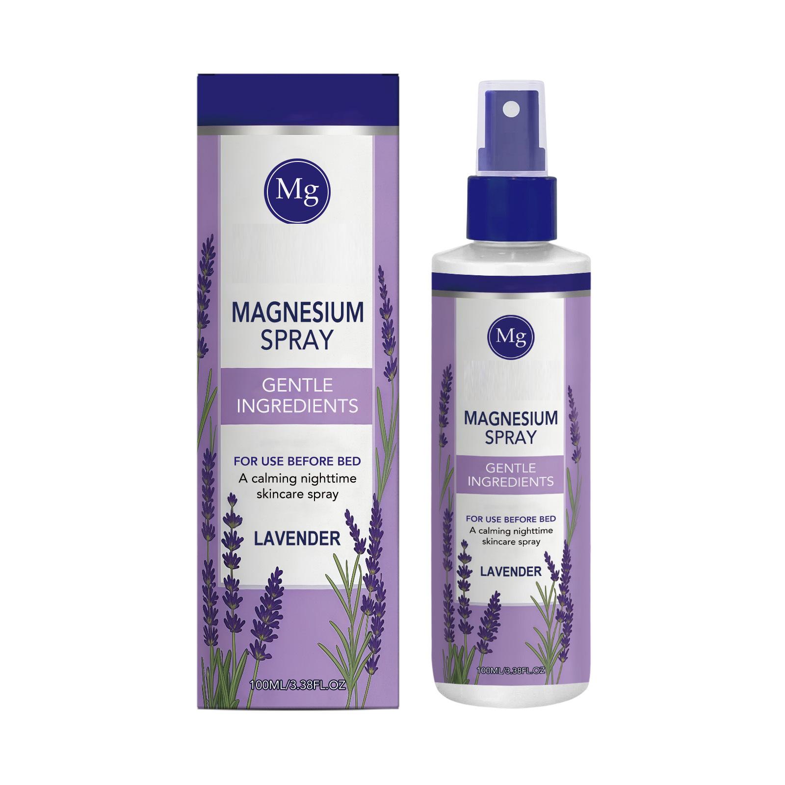 

Magnesium Spray Gentle Ingredients for Nighttime Use Lavender Scented Skincare Spray 100ml Relaxing Body Mist for Skin Absorption one size білий