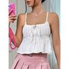 Women Sexy Slim Fit Cropped Strappy Solid Tank Top Casual Outerwear