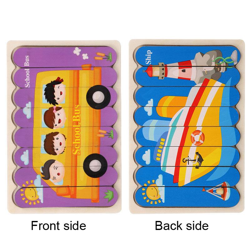 Montessori Toys 2 Years Wooden Puzzles For Kids Chid Baby Learning Education Child Game Montessori 3D Puzzle Childrens 2 3 Years